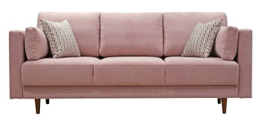 Beyaz arka planda izole kanepe. Kırpma yolu dahil.