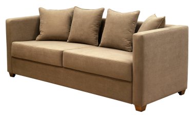 Beyaz arka planda izole kanepe. Kırpma yolu dahil.