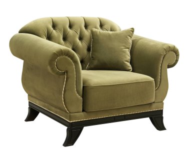 Koltuk beyaz arka planda izole edilmiş. Görünüm 2. Kırpma yolu dahil.