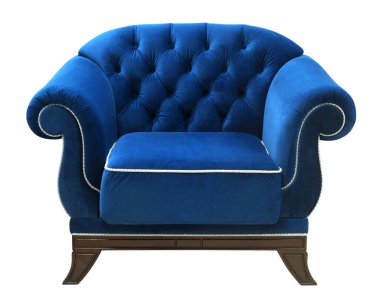 Koltuk beyaz arka planda izole edilmiş. Görünüm 2. Kırpma yolu dahil.