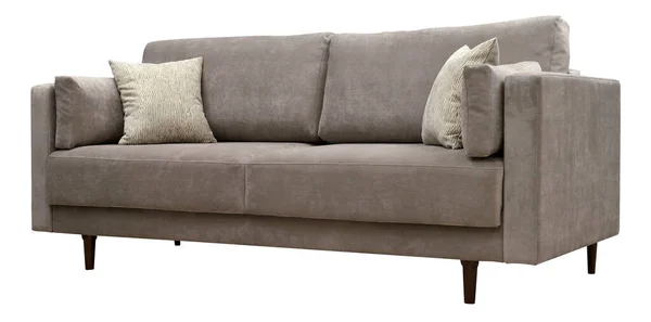 Sofa terisolasi dengan latar belakang putih. Termasuk tapak kliping Stok Foto