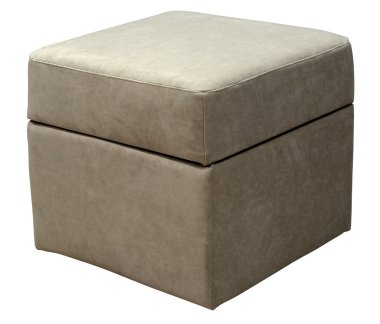 Pouf beyaz arka planda izole edildi. Kırpma yolu dahil.