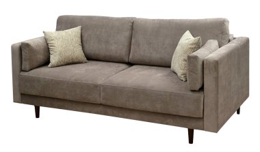 Beyaz arka planda izole kanepe. Kırpma yolu dahil