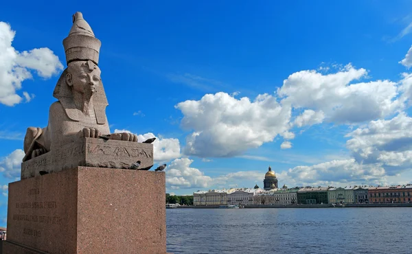 Санкт-Петербургская набережная со сфинксами . — стоковое фото