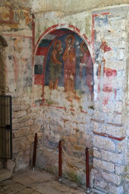 Demre, Türkiye - 26 Nisan 2014: Duvar duvar resimleri.