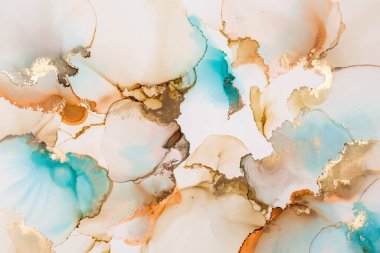 Soyut akışkan sanat. Tuvaldeki alkol mürekkebi.