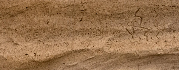 Native Modoc Πετρογλυφικά Σκαλισμένα Πέτρα Στο Petroglyph Point Lava Beds — Φωτογραφία Αρχείου
