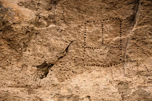 ネイティブ モドック ペトログリフ Lava Beds ペトログリフ ポイントで石に刻まれたペトログリフ — ストック写真