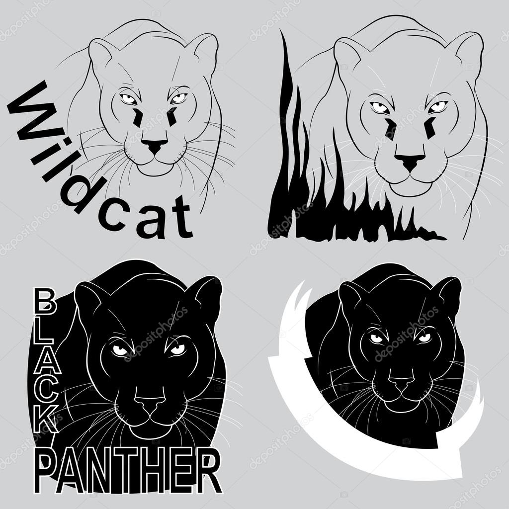 Stylish vector logo black panther — Stock Vector © volandemorius #61466661