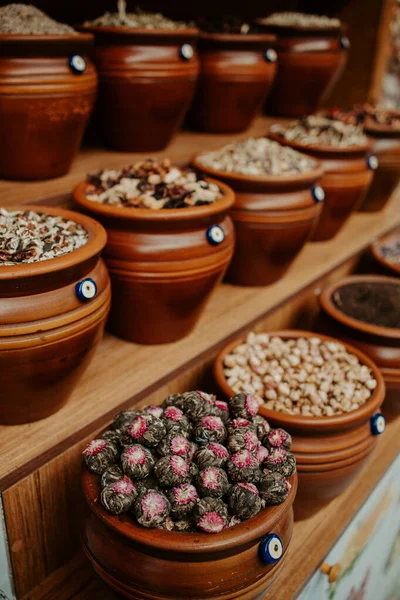Kryddor Och Blomsterte Marknaden Istanbul — Stockfoto