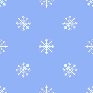 Kar tanesi pürüzsüz desen. Mavi arka planda kar. Soyut duvar kâğıdı, ambalaj dekorasyonu. Sembol kışı, mutlu Noel tatili, mutlu yeni yıl kutlaması