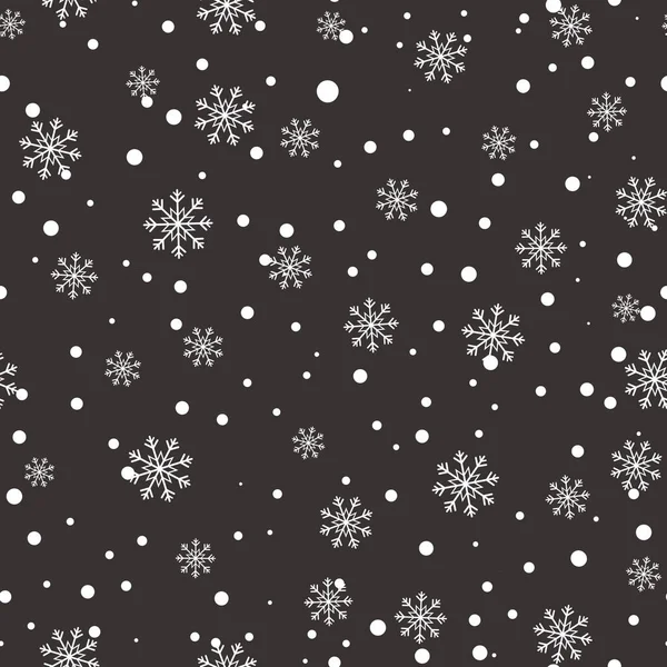 Snowflake Seamless Pattern Snow Graybackground Abstract Wallpaper Wrapping Decoration Merry — Stock Photo, Image