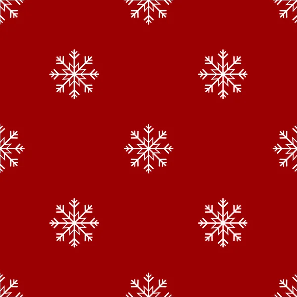 Снежинка Бесшовная Снег Красном Фоне Абстрактные Обои Оберточная Отделка Новым — стоковое фото