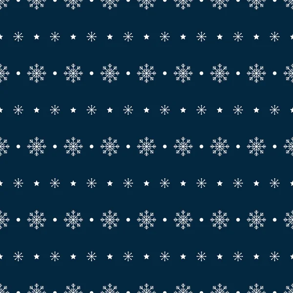 Sneeuwvlok Ster Naadloos Patroon Sneeuw Blauwe Achtergrond Abstract Behang Verpakking — Stockfoto