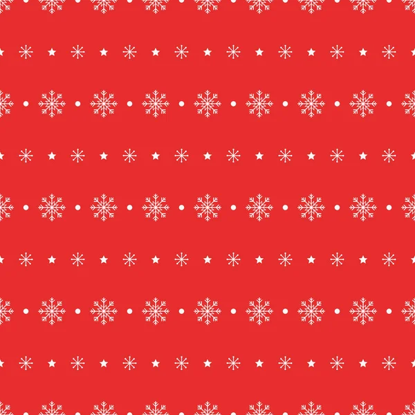Copo Nieve Patrón Sin Costuras Estrella Nieve Sobre Fondo Rojo —  Fotos de Stock