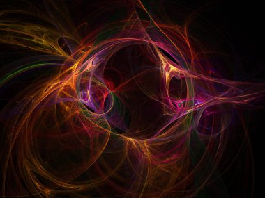 Soyut fraktal sanat arka plan çizim uzayı geometrisi. Arkaplan fraktal çoklu renk dokusundan oluşur ve hayal gücü, yaratıcılık ve tasarım projelerinde kullanılmak için uygundur.