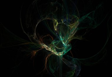 Soyut fraktal sanat arka plan çizim uzayı geometrisi. Arkaplan fraktal çoklu renk dokusundan oluşur ve hayal gücü, yaratıcılık ve tasarım projelerinde kullanılmak için uygundur.