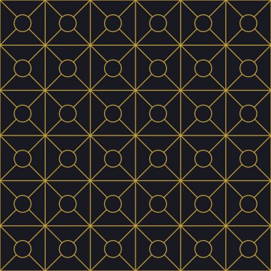 Gri arka planda geometrik altın süsleme ızgarası. Kusursuz ince soyut desen, ambalaj kağıdı, web tasarımı, masaüstü duvar kağıdı, kış günlüğü, web sitesi veya davetiye kartı için