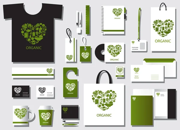 Set organico aziendale — Vettoriale Stock