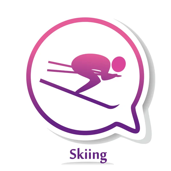 SkiingB - Stok Vektor