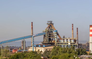 İskenderun, Hatay / Türkiye - 08 Ekim 2020: İskenderun Demir ve Çelik Fabrikası