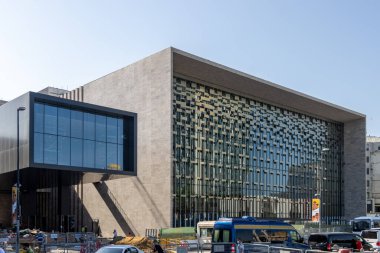 Taksim, İstanbul - Türkiye - 26 Haziran 2021: Yeni Atatürk Kültür Merkezi (AKM)
