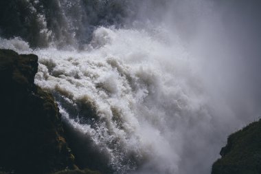 gullfoss, altın görünümünü, şelale düşüyor. İzlanda