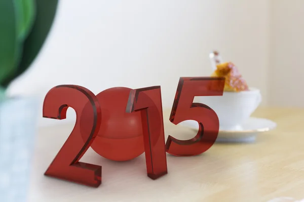 Das neue Jahr 2015 in 3D — Stockfoto