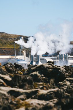 Geothermal power plant in Iceland clipart