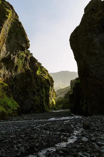 Visa Islands södra dal冰岛南部山谷的视图 — Stockfoto