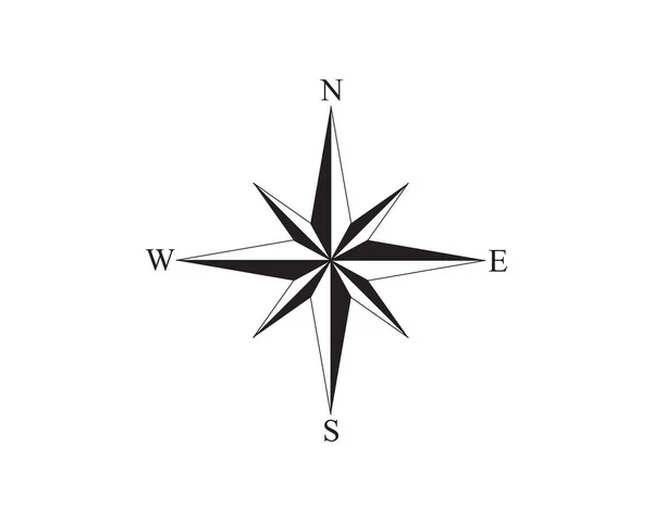 Modèle Logo Boussole Conception Illustration Icône Vectorielle — Image vectorielle