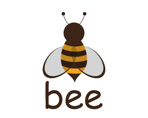 Bee Logo Plantilla Vector Icono Ilustración Diseño — Vector de stock