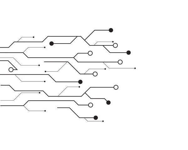 Circuit Illustration Design Vektor Symbol Logotyp Teknik — Stock vektor