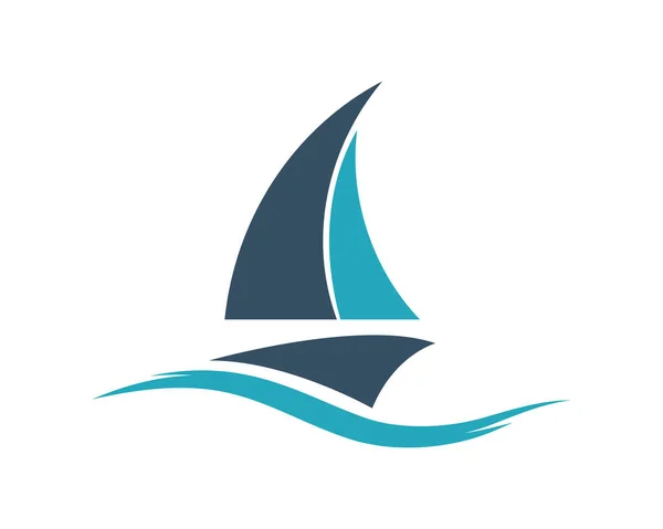 Oceano Cruzeiro Silhueta Navio Logotipo Linear Simples — Vetor de Stock