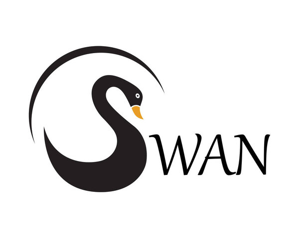 Swan logo Template design illustration