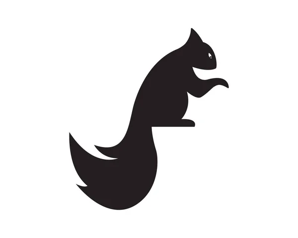 Esquilo Logotipo Modelo Ilustração Design —  Vetores de Stock