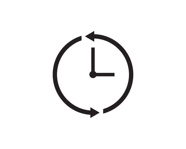 Ikone Der Uhrenillustration Vector Template Design — Stockvektor