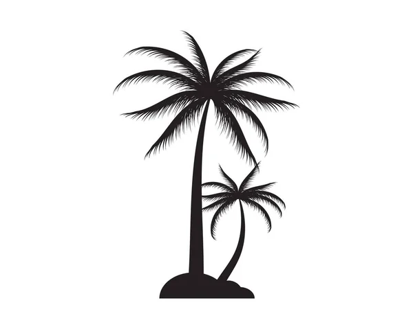 Palme Sommer Logo Vorlage Vektor Illustration — Stockvektor