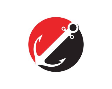 Anchor simgesi Logo Şablon vektör çizimi