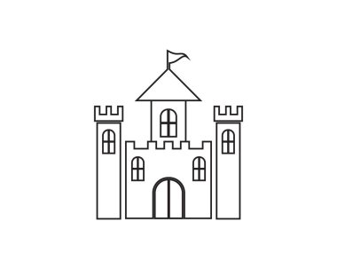 kale logo vektör şablonu çizimi