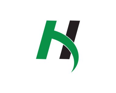 H Harfi Logo Şablonu Tasarım Vektörü illüstrasyonu