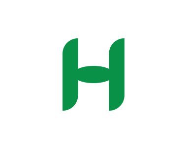 H Harfi Logo Şablonu Tasarım Vektörü illüstrasyonu