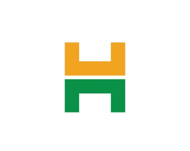 H Harfi Logo Şablonu Tasarım Vektörü illüstrasyonu