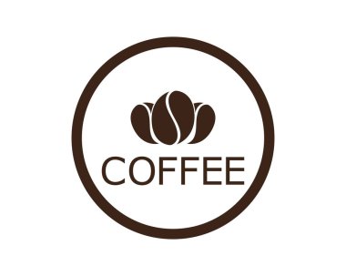 kahve logosu şablonu çizimi