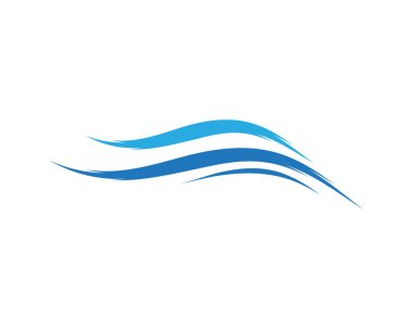 Su Dalgası sembolü ve simge logo şablonu