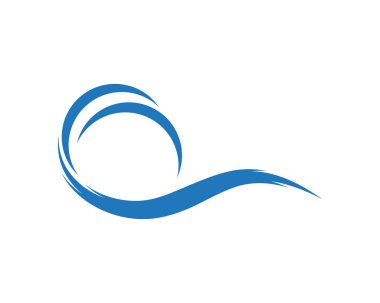 Su Dalgası sembolü ve simge logo şablonu