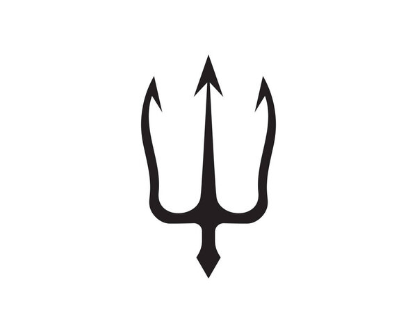 Magic trident logo and symbols template vector