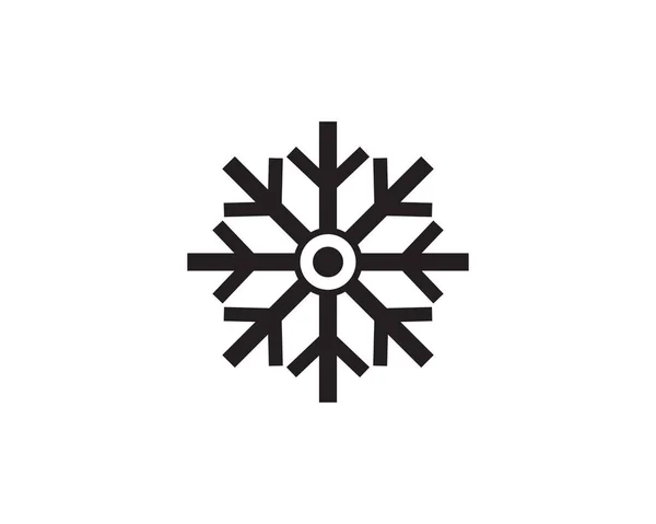 Sneeuwvlokken Logo Template Illustratie — Stockvector