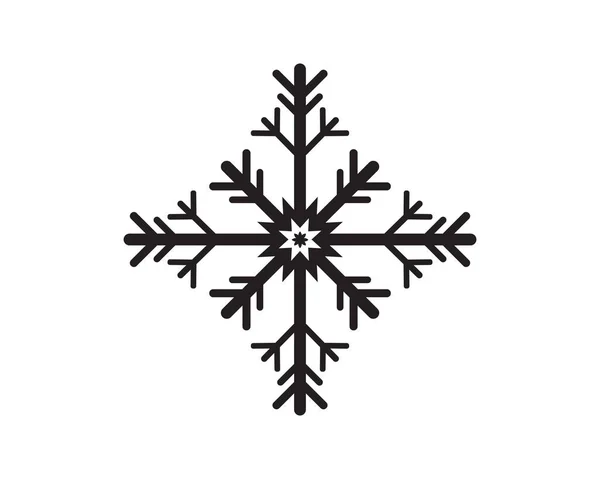 Sneeuwvlokken Logo Template Illustratie — Stockvector
