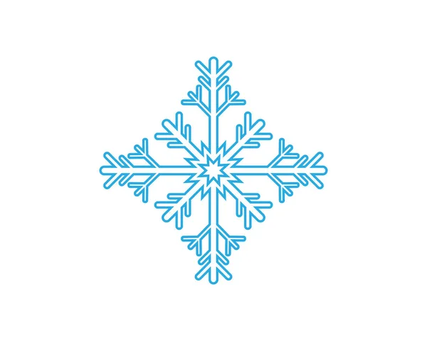 Sneeuwvlokken Logo Template Illustratie — Stockvector